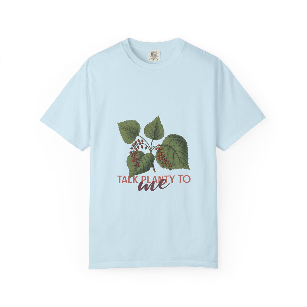 Plant Lover T‑Shirt – “Talk Planty to Me” Botanical Graphic Tee