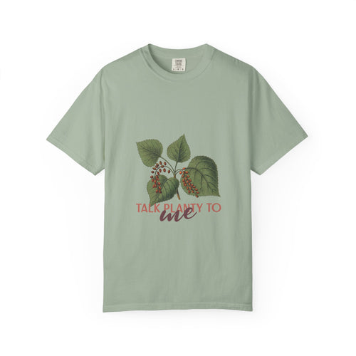 Plant Lover T‑Shirt – “Talk Planty to Me” Botanical Graphic Tee